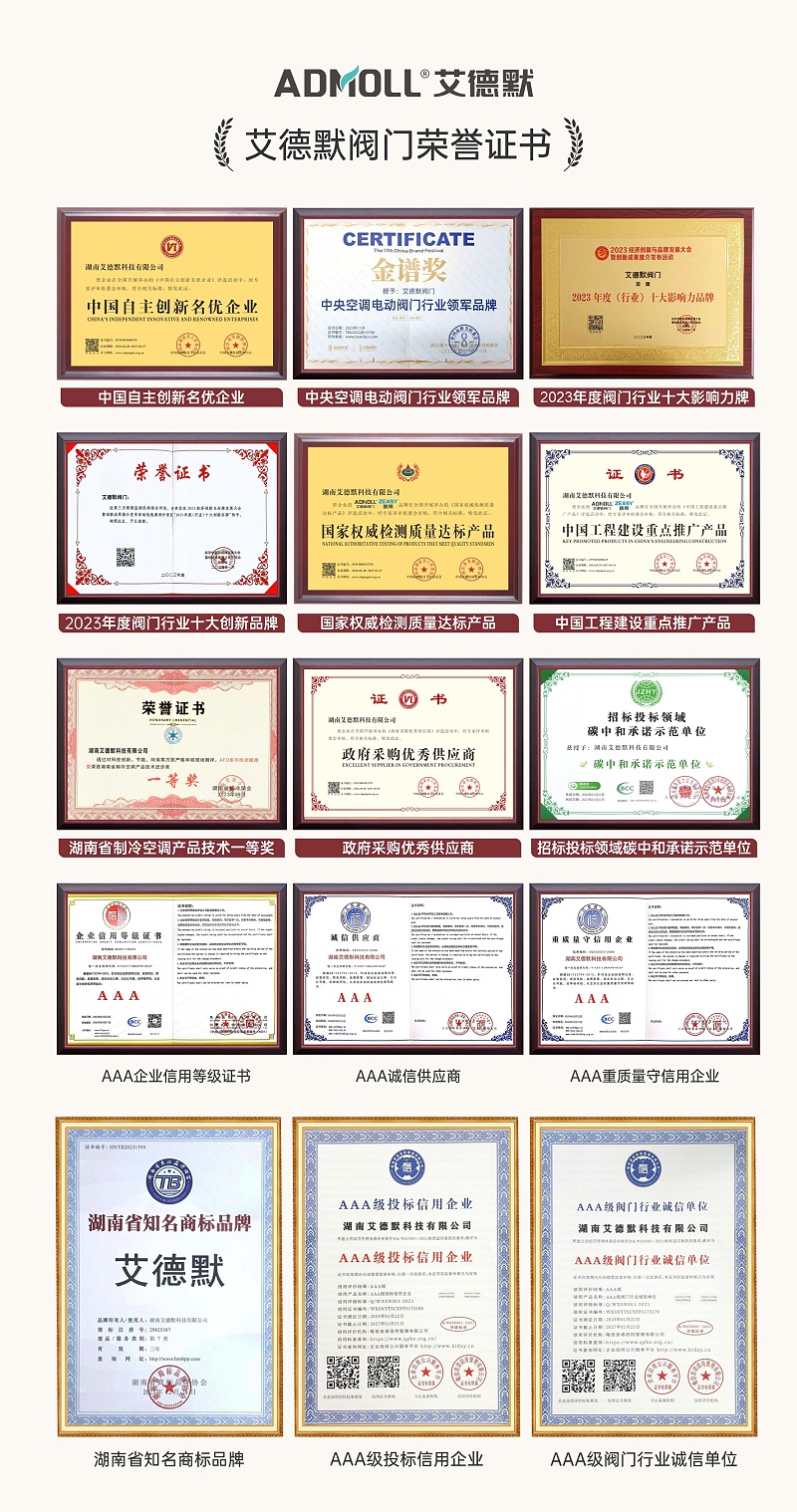 艾德默閥門(mén)榮譽(yù)資質(zhì)