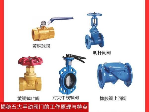 揭秘五大手動(dòng)閥門的工作原理與特點(diǎn)，黃銅球閥、明桿閘閥、黃銅截止閥、對(duì)夾中線蝶閥、橡膠瓣止回閥
